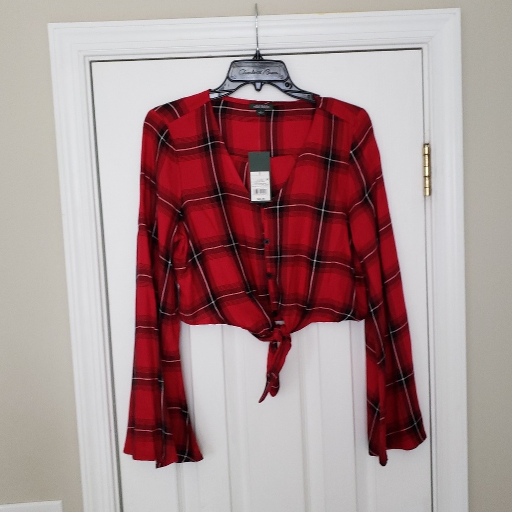 Wild Fable Plaid Crop Top